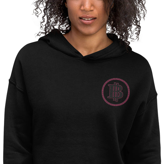 Black Dollar Society Exclusive Logo Crop Hoodie