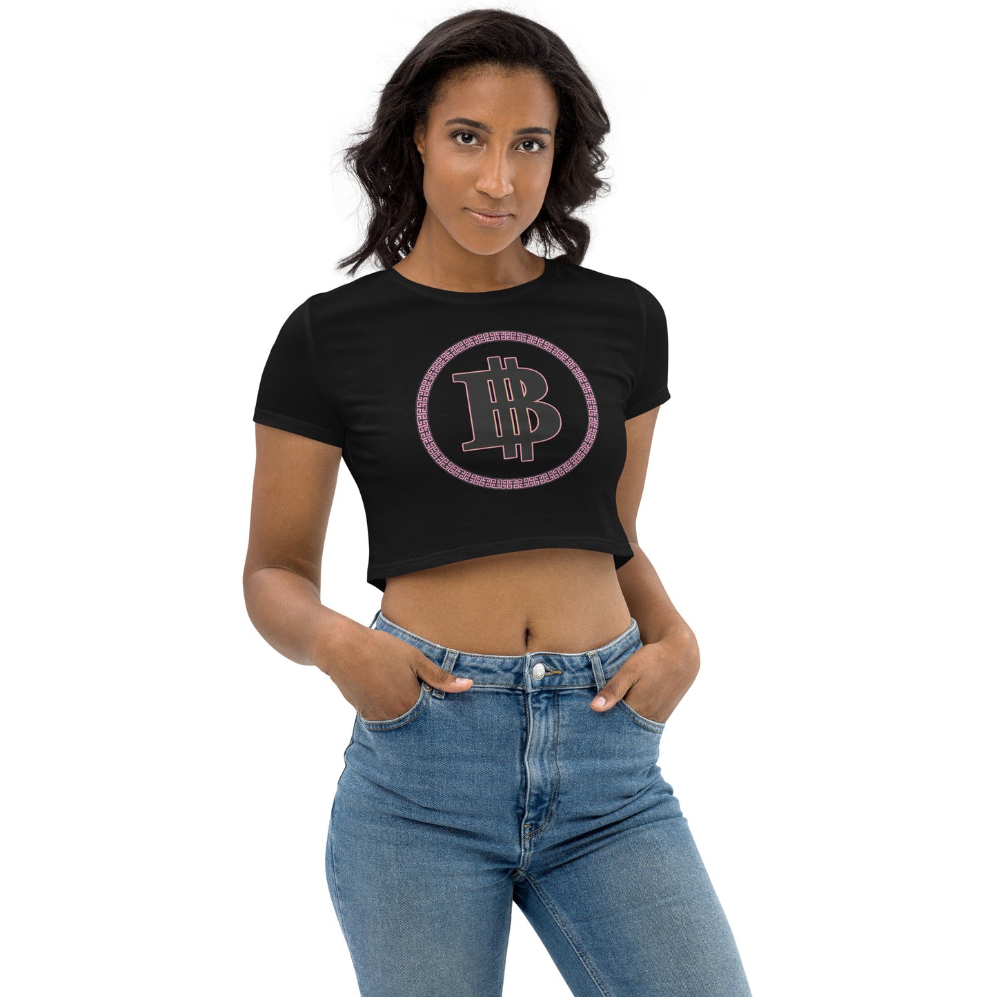 Black Dollar Society Exclusive Logo Organic Crop Top