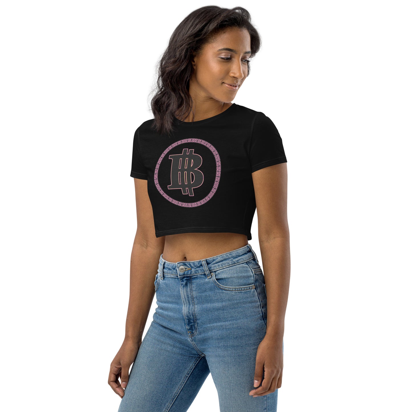 Black Dollar Society Exclusive Logo Organic Crop Top
