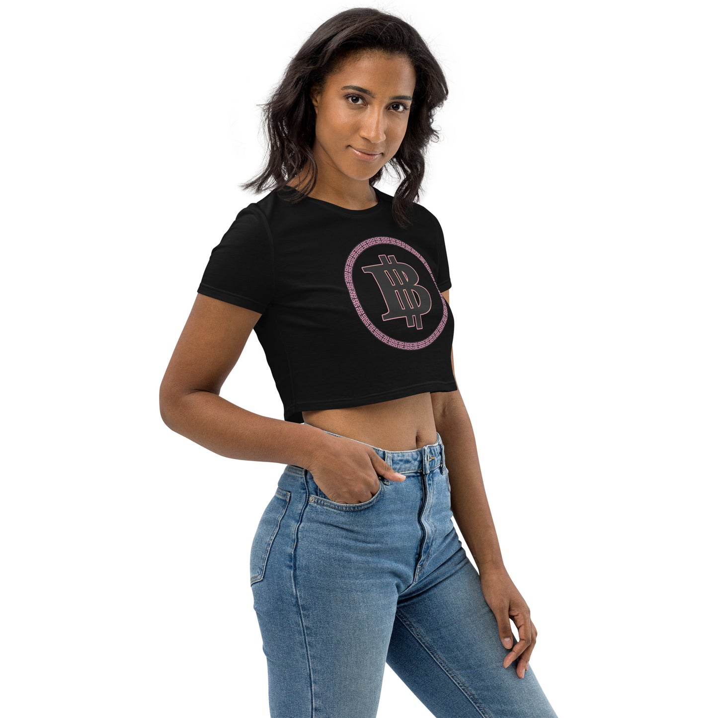 Black Dollar Society Exclusive Logo Organic Crop Top