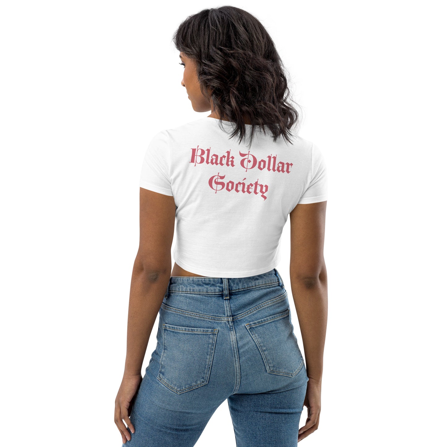 Black Dollar Society Exclusive Logo Organic Crop Top