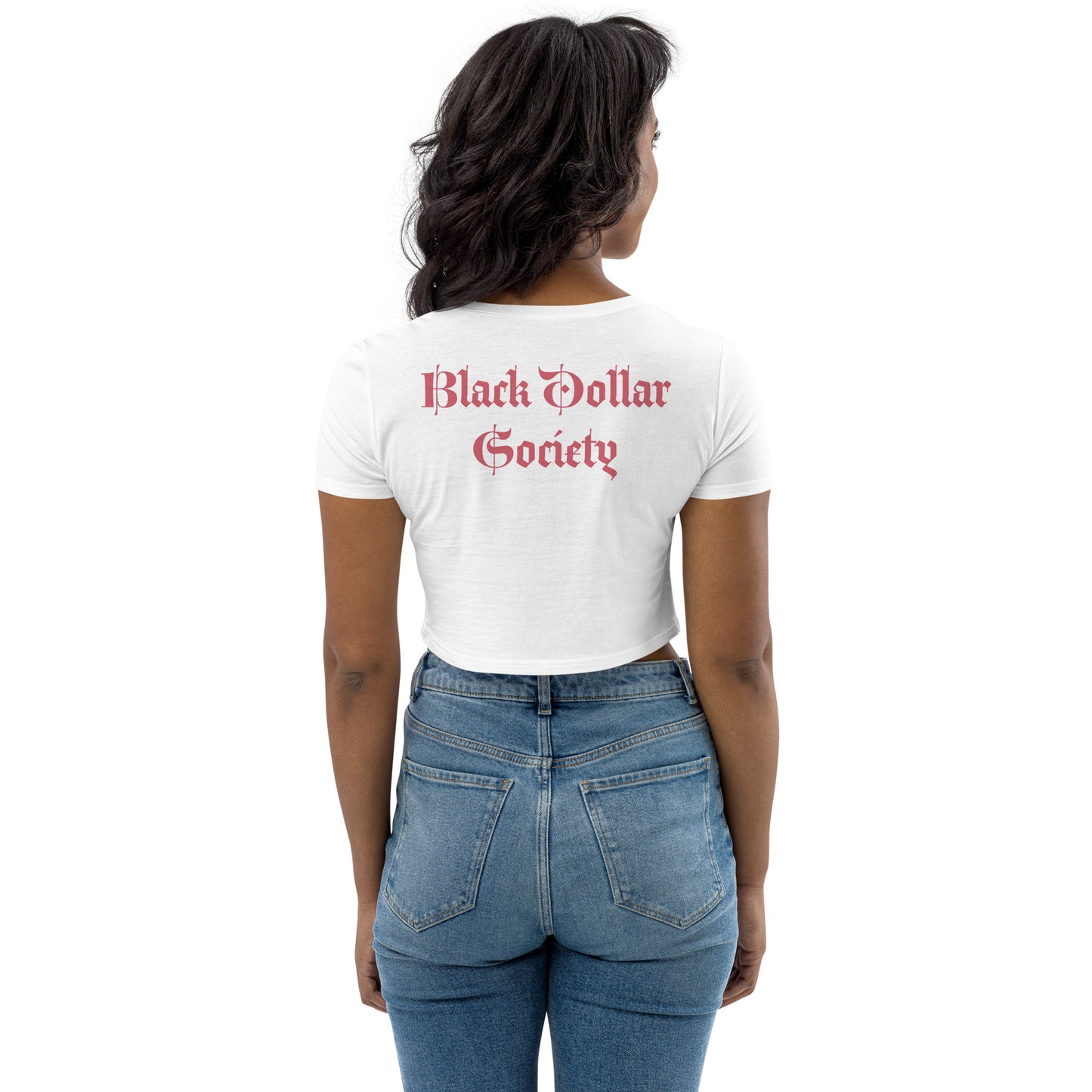 Black Dollar Society Exclusive Logo Organic Crop Top